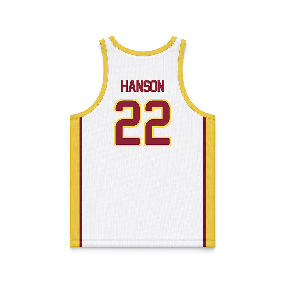 NSU - NCAA Women's Basketball : Ava Hanson - White Basketball Jersey-1