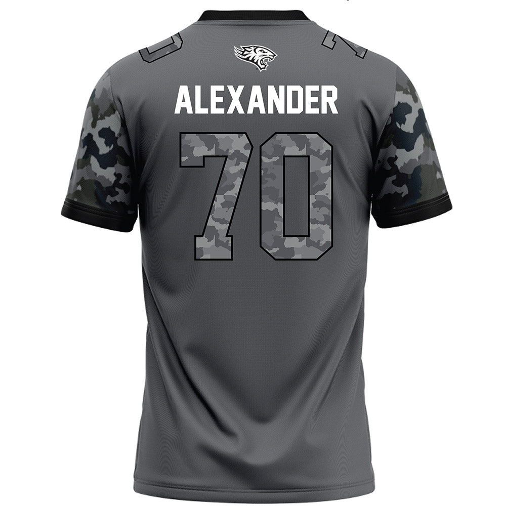 Towson - NCAA Football : TKhi Alexander - Dark Grey Jersey-1