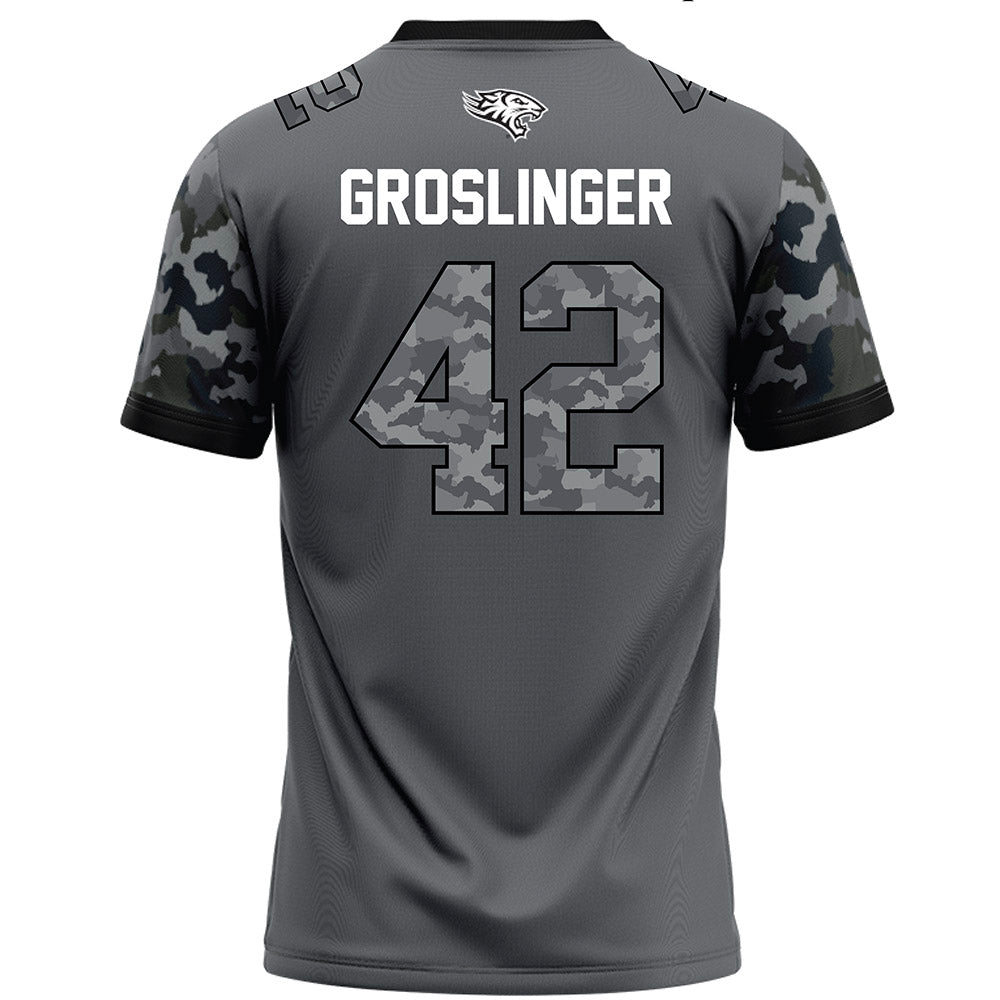 Towson - NCAA Football : Max Groslinger - Dark Grey Jersey-1