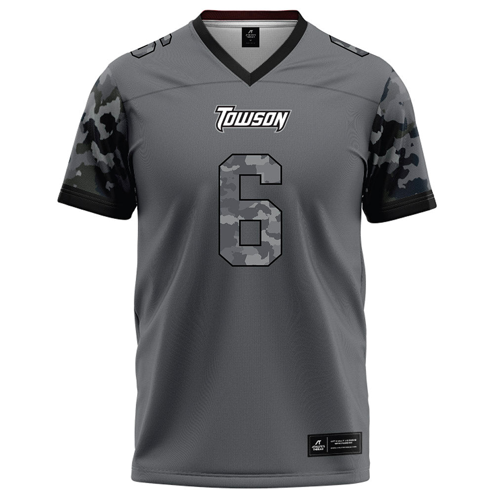 Towson - NCAA Football : TJ Turner - Dark Grey Jersey-0