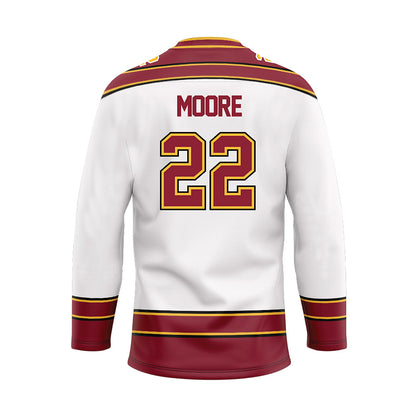 Minnesota - NCAA Men's Ice Hockey : Javon Moore - White Hockey Jersey-1