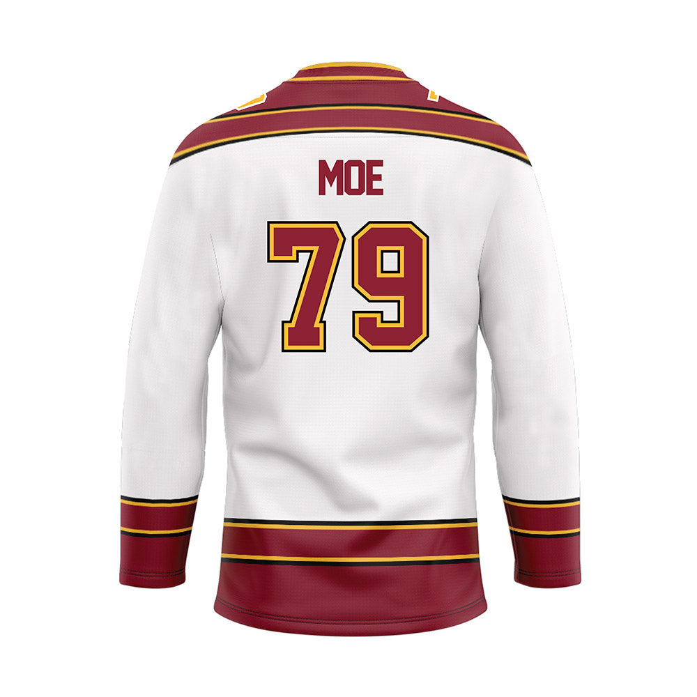 Minnesota - NCAA Men's Ice Hockey : Mason Moe - White Hockey Jersey-1