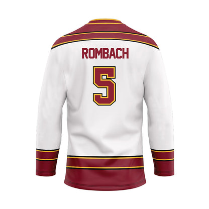 Minnesota - NCAA Men's Ice Hockey : Jacob Rombach - White Hockey Jersey-1
