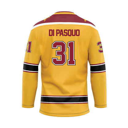 Minnesota - NCAA Men's Ice Hockey : Luca Di Pasquo - Gold Hockey Jersey-1