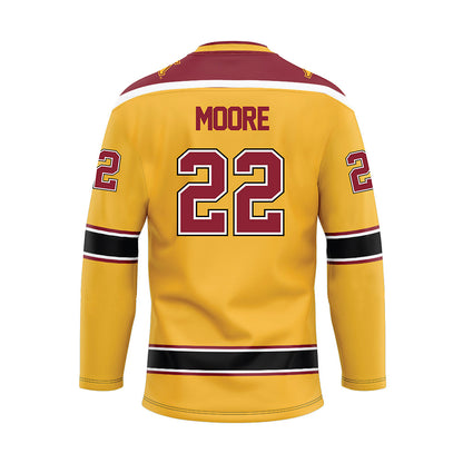Minnesota - NCAA Men's Ice Hockey : Javon Moore - Gold Hockey Jersey-1