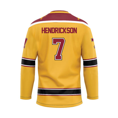 Minnesota - NCAA Men's Ice Hockey : Beckett Hendrickson - Gold Hockey Jersey-1