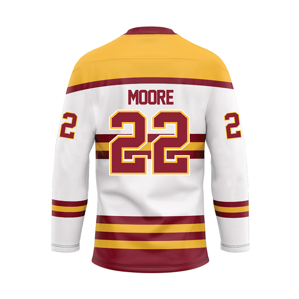 Minnesota - NCAA Men's Ice Hockey : Javon Moore - White Hockey Jersey-1