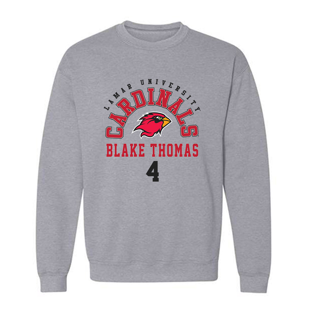 Lamar - NCAA Football : Blake Thomas - Classic Fashion Shersey Crewneck Sweatshirt-0