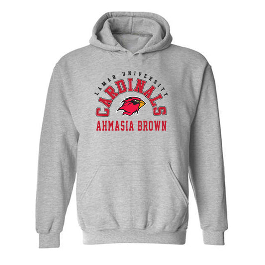 Lamar - NCAA Women's Track & Field : Ahmasia Brown - Classic Fashion Shersey Hooded Sweatshirt-0