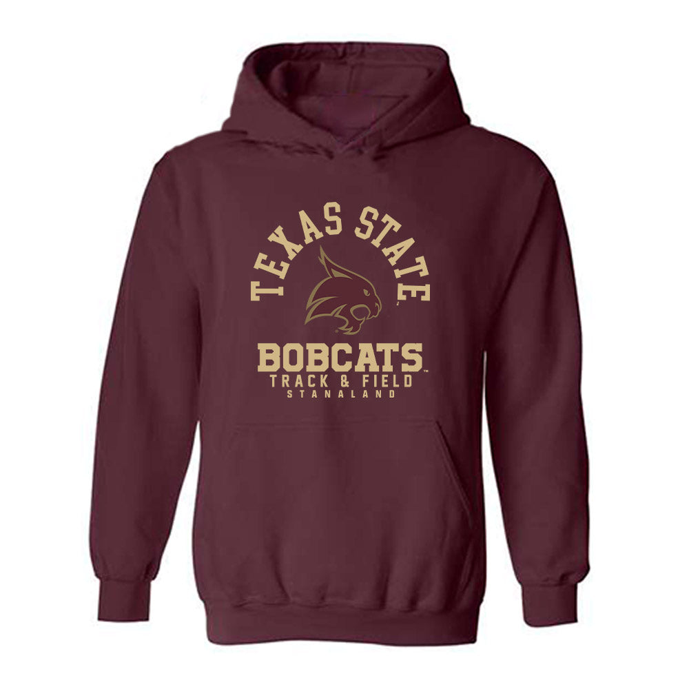 Texas State - NCAA Men's Track & Field : Sean Stanaland - Classic Fashion Shersey Hooded Sweatshirt-0