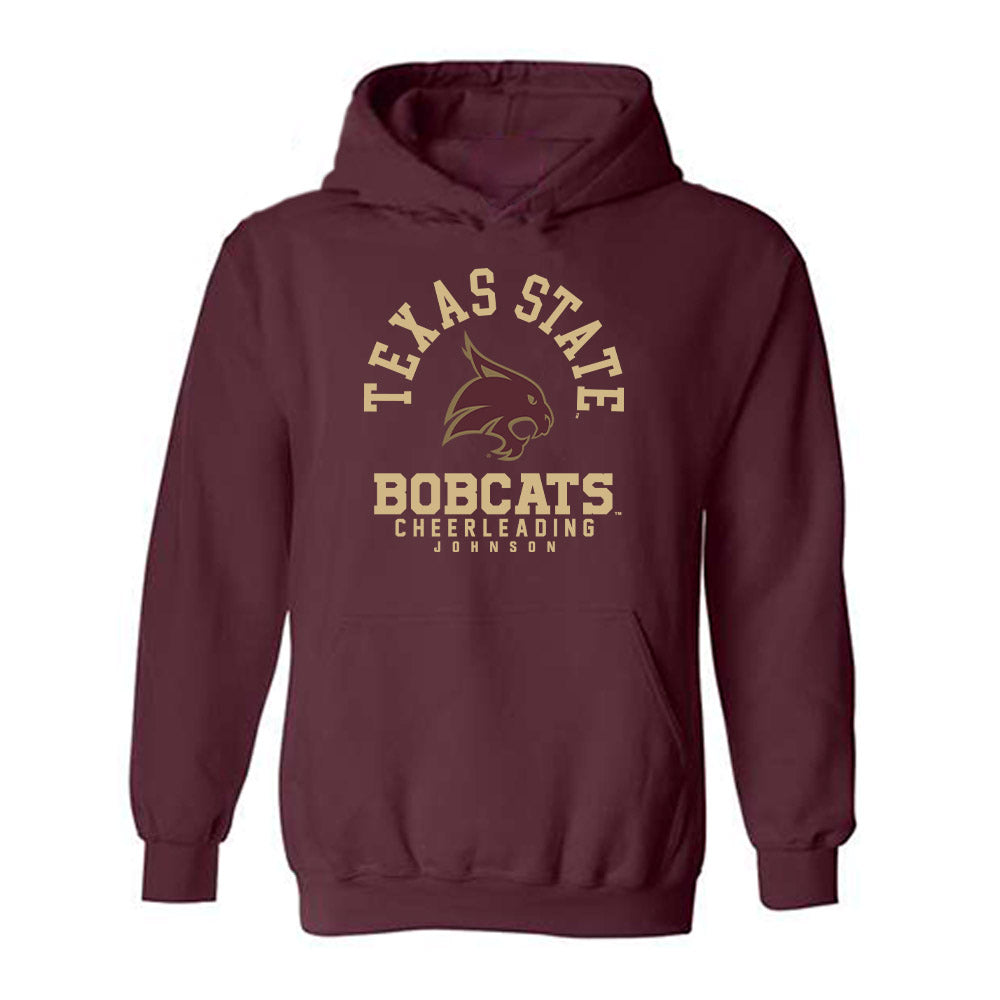 Texas State - NCAA Cheerleading : Star Johnson - Classic Fashion Shersey Hooded Sweatshirt-0