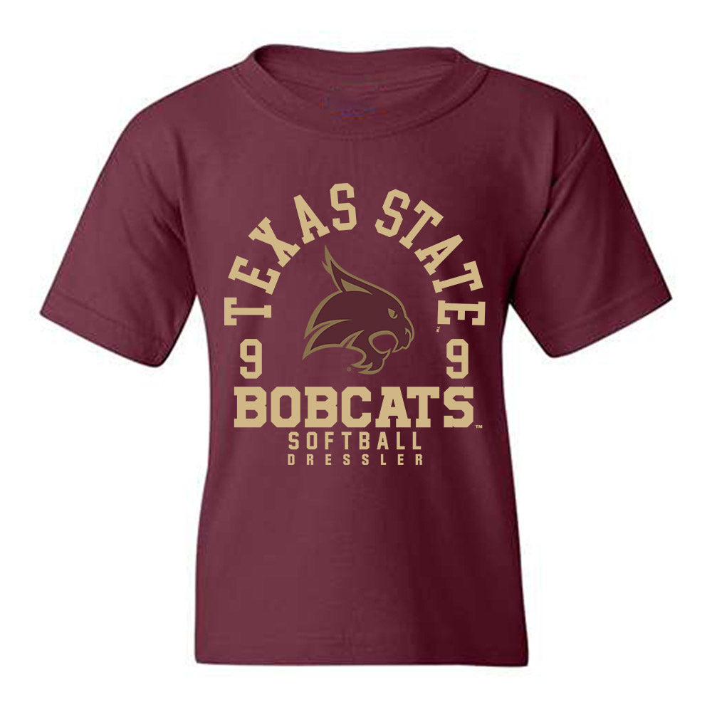 Texas State - NCAA Softball : Jayleigh Dressler - Classic Fashion Shersey Youth T-Shirt-0