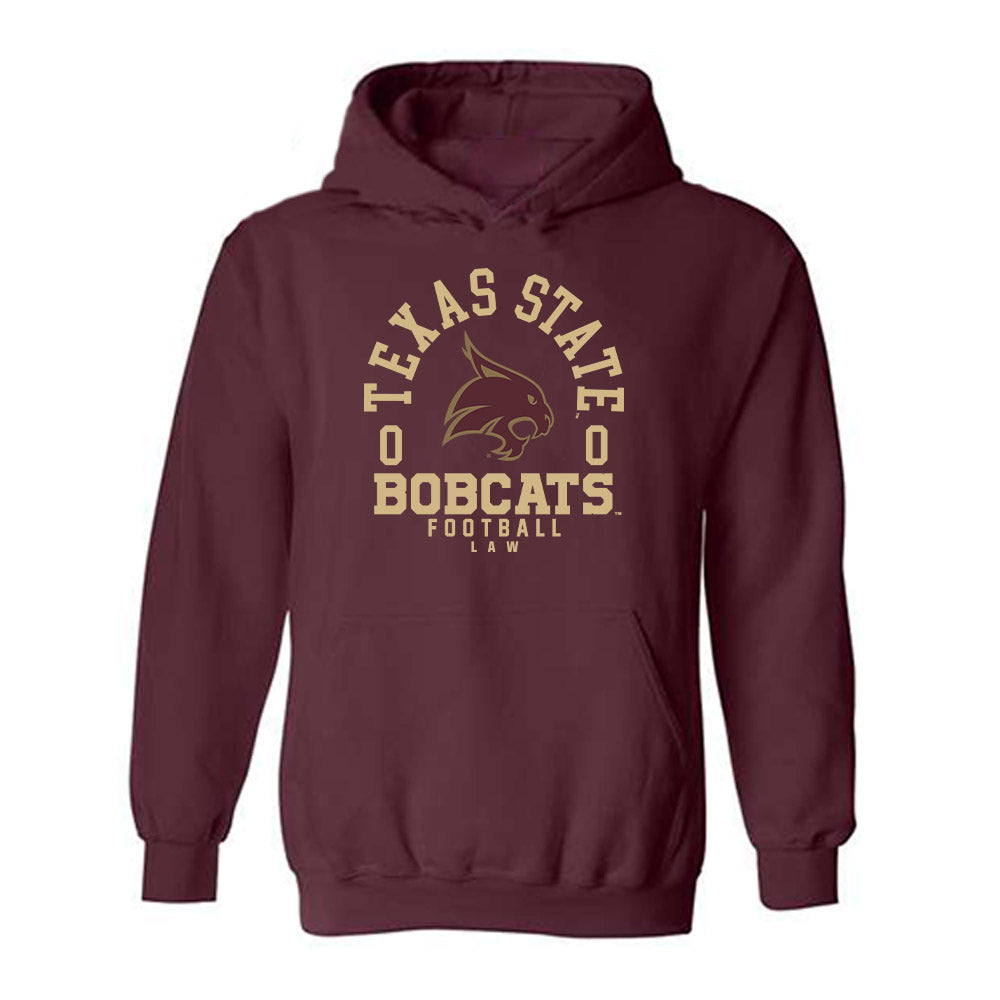 Texas State - NCAA Football : Jay Law - Classic Fashion Shersey Hooded Sweatshirt-0