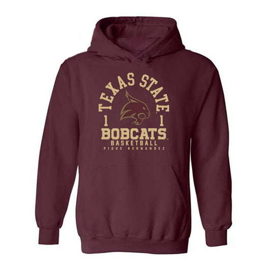 Texas State - NCAA Women's Basketball : Emma Pique Hernandez - Classic Fashion Shersey Hooded Sweatshirt-0