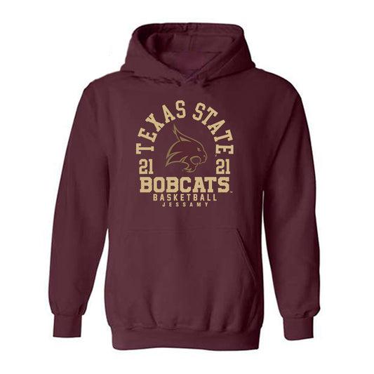 Texas State - NCAA Men's Basketball : Ronald Jessamy - Classic Fashion Shersey Hooded Sweatshirt-0