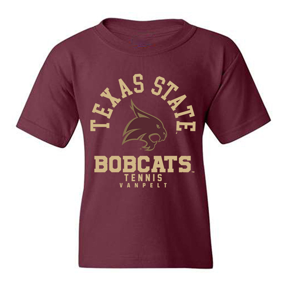 Texas State - NCAA Women's Tennis : Kinley VanPelt - Classic Fashion Shersey Youth T-Shirt-0