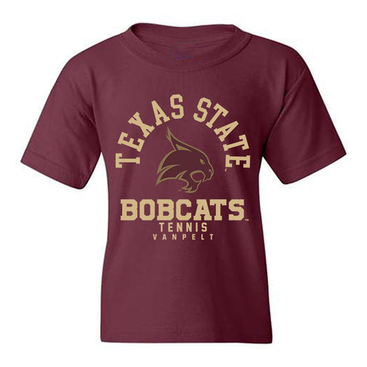 Texas State - NCAA Women's Tennis : Kinley VanPelt - Classic Fashion Shersey Youth T-Shirt-0