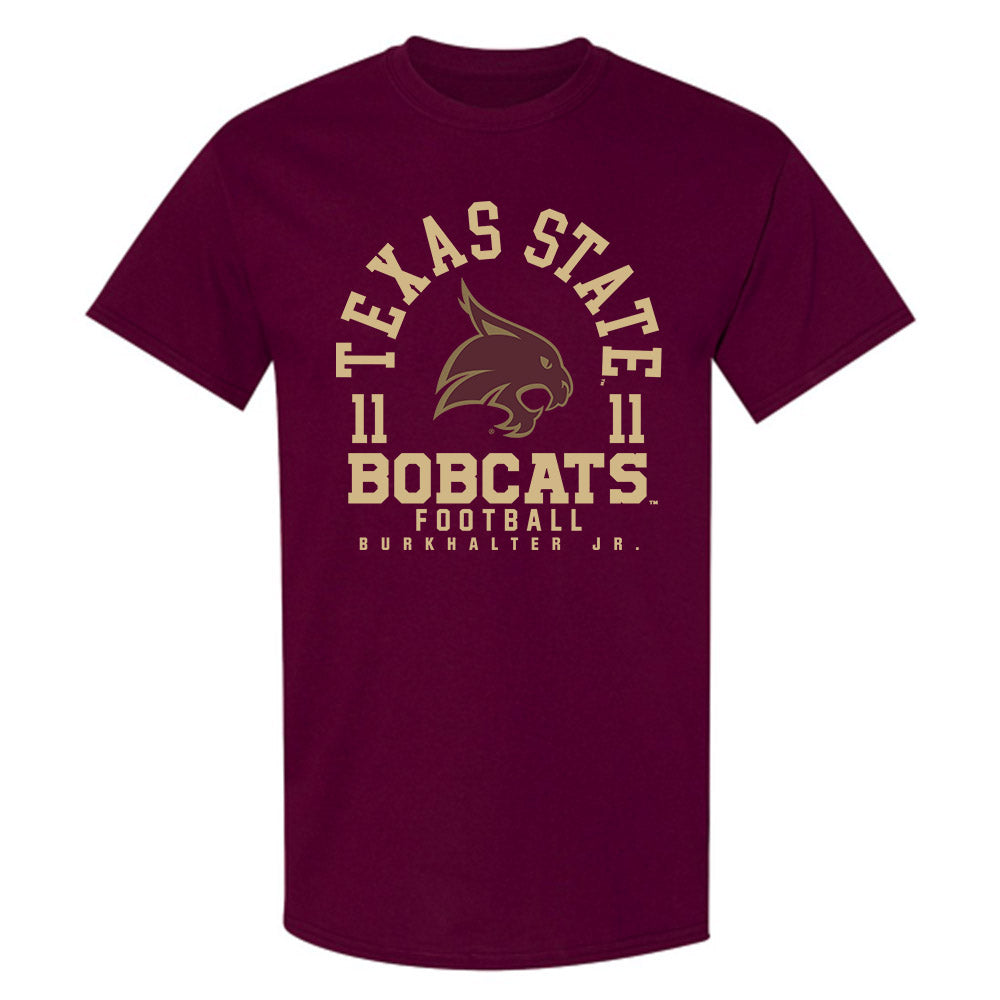 Texas State - NCAA Football : Trenton Burkhalter Jr. - Classic Fashion Shersey T-Shirt-0