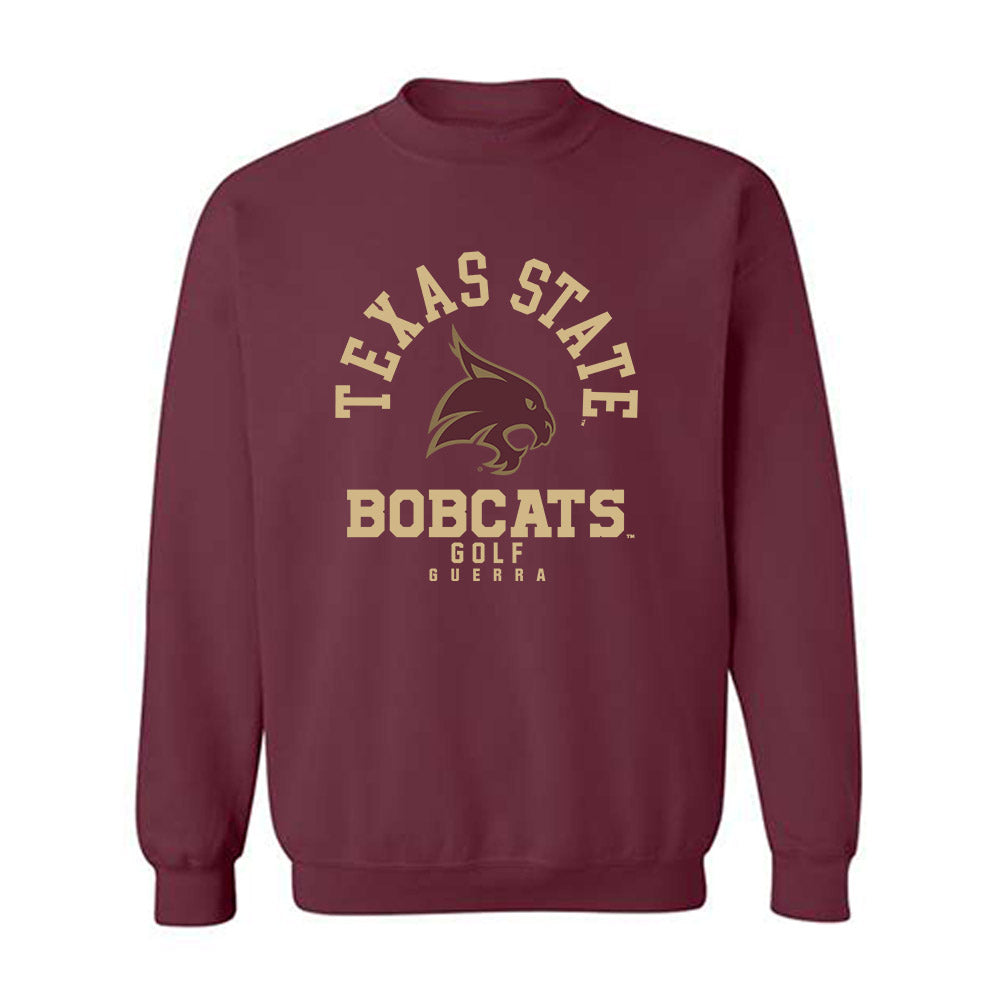 Texas State - NCAA Men's Golf : Phoenix Guerra - Classic Fashion Shersey Crewneck Sweatshirt-0
