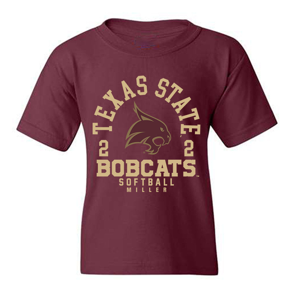 Texas State - NCAA Softball : Kaitlyn Miller - Classic Fashion Shersey Youth T-Shirt-0