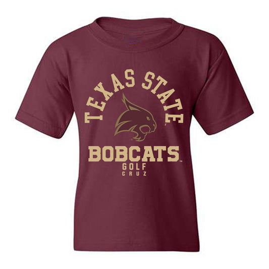 Texas State - NCAA Men's Golf : Lucky Cruz - Classic Fashion Shersey Youth T-Shirt-0