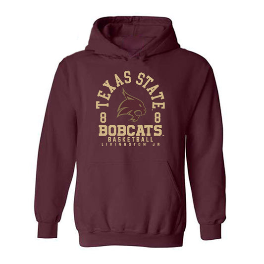 Texas State - NCAA Men's Basketball : Randy Livingston Jr - Classic Fashion Shersey Hooded Sweatshirt-0
