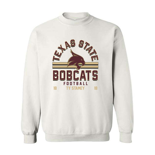 Texas State - NCAA Football : Ty Stamey - Classic Fashion Shersey Crewneck Sweatshirt-0