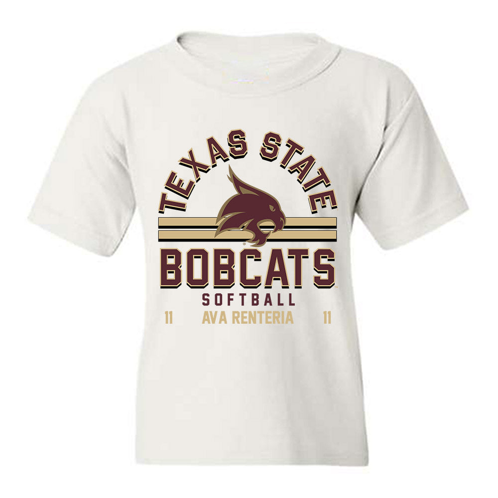 Texas State - NCAA Softball : Ava Renteria - Classic Fashion Shersey Youth T-Shirt-0