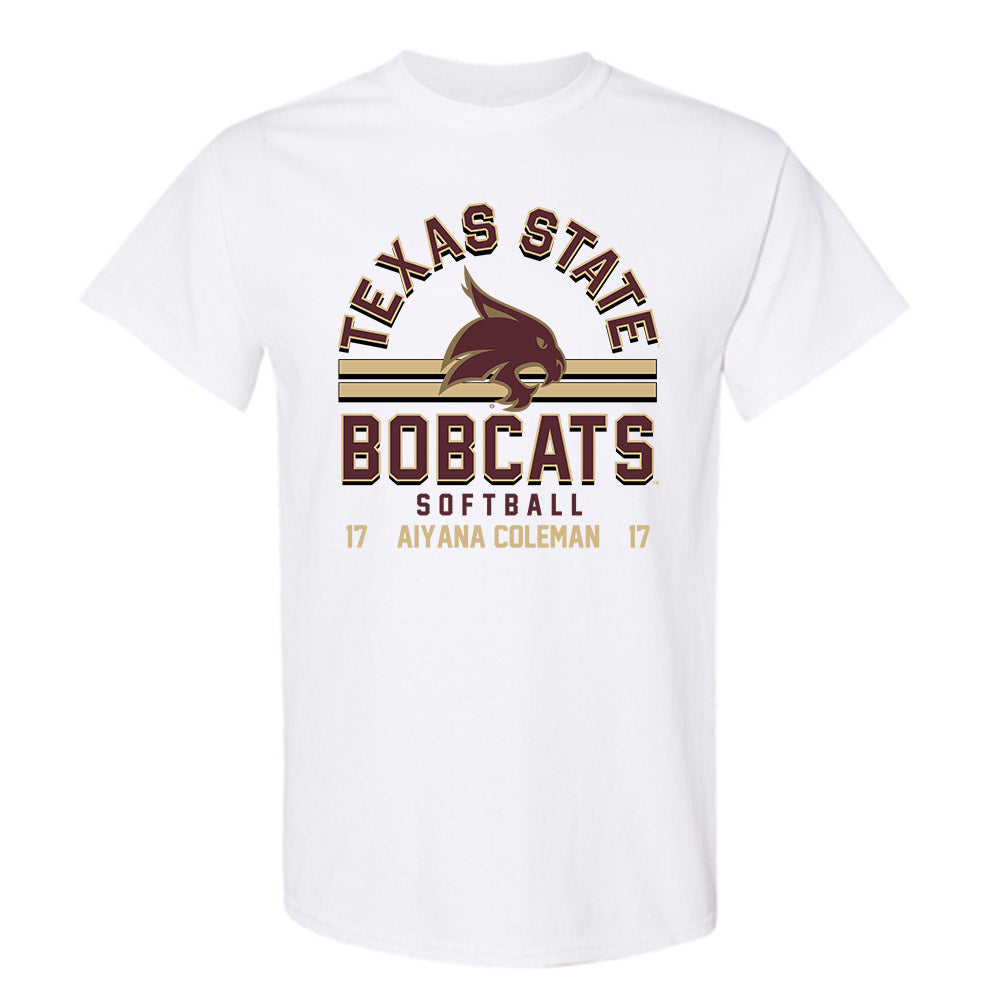 Texas State - NCAA Softball : Aiyana Coleman - Classic Fashion Shersey T-Shirt-0