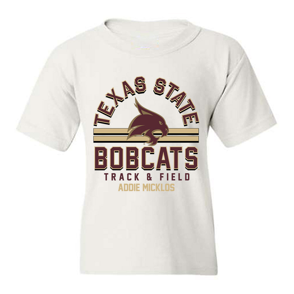 Texas State - NCAA Women's Track & Field : Addie Micklos - Classic Fashion Shersey Youth T-Shirt-0