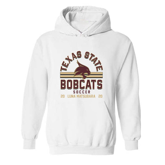 Texas State - NCAA Women's Soccer : Luna Matsubara - Classic Fashion Shersey Hooded Sweatshirt-0