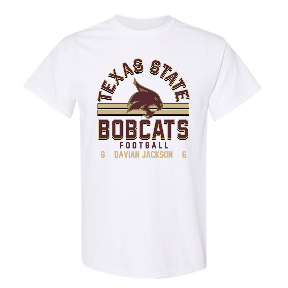 Texas State - NCAA Football : Davian Jackson - Classic Fashion Shersey T-Shirt-0
