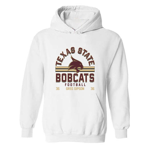 Texas State - NCAA Football : Greg Gipson - Classic Fashion Shersey Hooded Sweatshirt-0