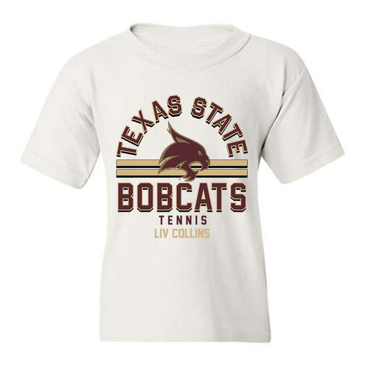 Texas State - NCAA Women's Tennis : Liv Collins - Classic Fashion Shersey Youth T-Shirt-0