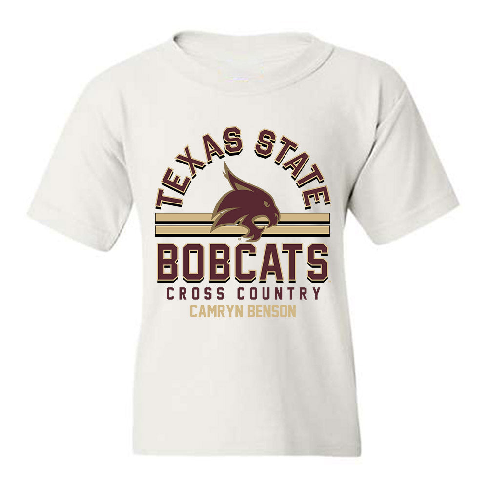 Texas State - NCAA Women's Cross Country : Camryn Benson - Classic Fashion Shersey Youth T-Shirt-0