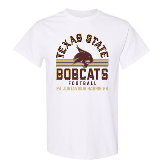 Texas State - NCAA Football : Juntavious Harris - Classic Fashion Shersey T-Shirt-0