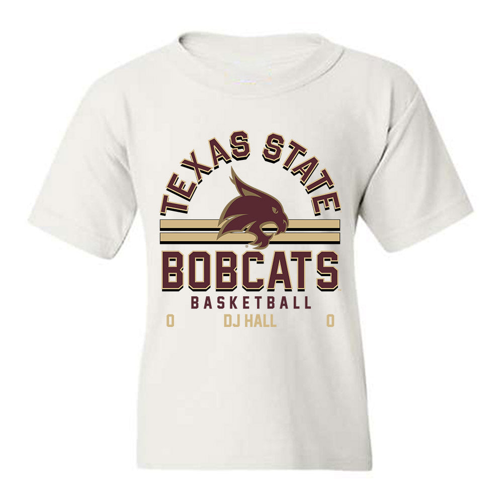 Texas State - NCAA Men's Basketball : Dj Hall - Classic Fashion Shersey Youth T-Shirt-0