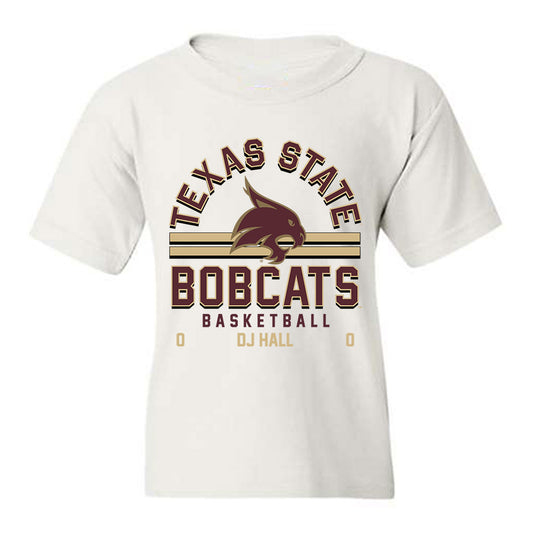 Texas State - NCAA Men's Basketball : Dj Hall - Classic Fashion Shersey Youth T-Shirt-0