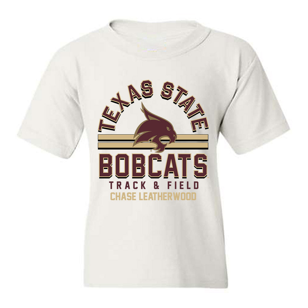 Texas State - NCAA Men's Track & Field : Chase Leatherwood - Classic Fashion Shersey Youth T-Shirt-0