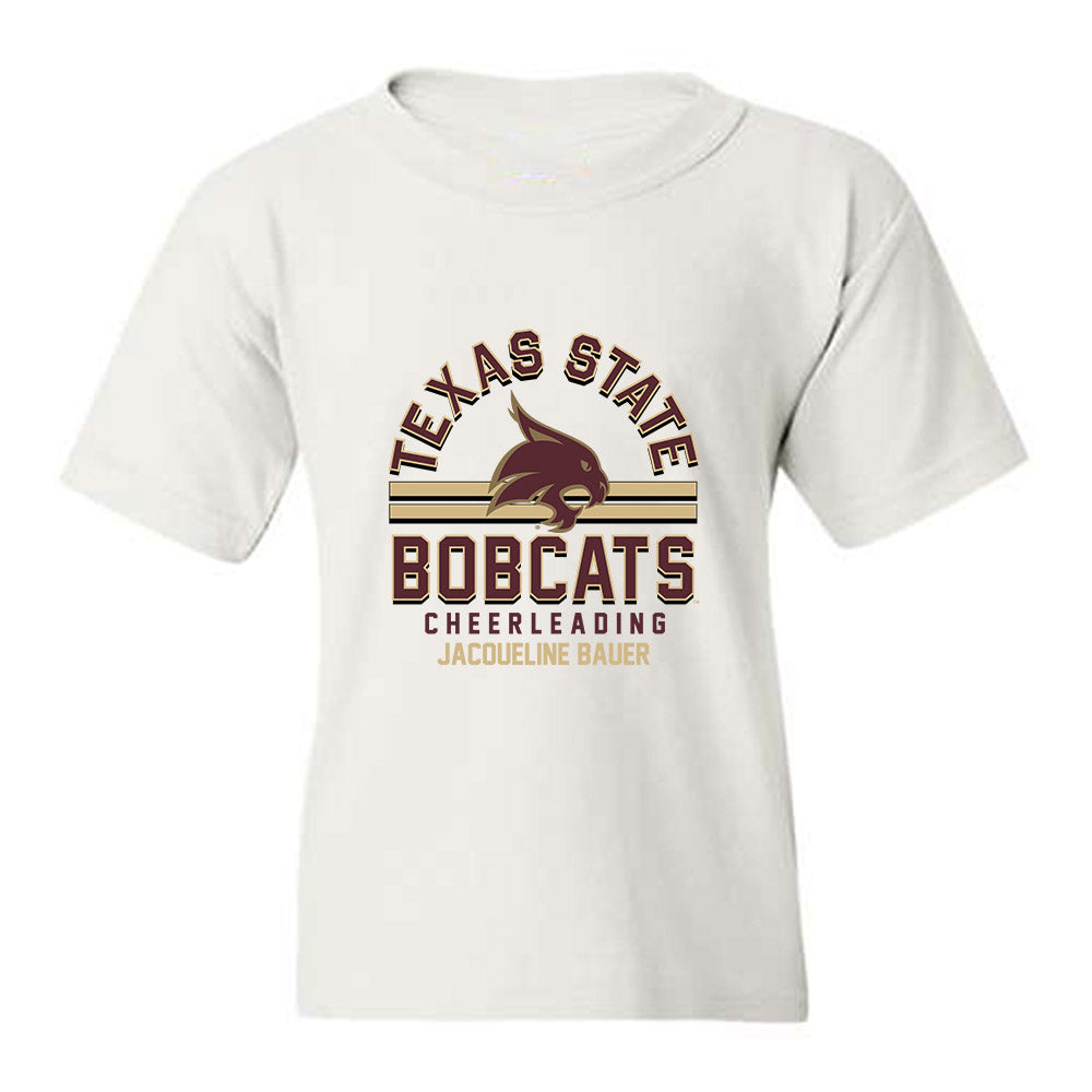 Texas State - NCAA Cheerleading : Jacqueline Bauer - Classic Fashion Shersey Youth T-Shirt-0