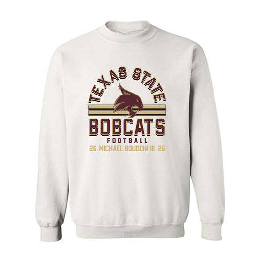 Texas State - NCAA Football : Michael Boudoin III - Classic Fashion Shersey Crewneck Sweatshirt-0