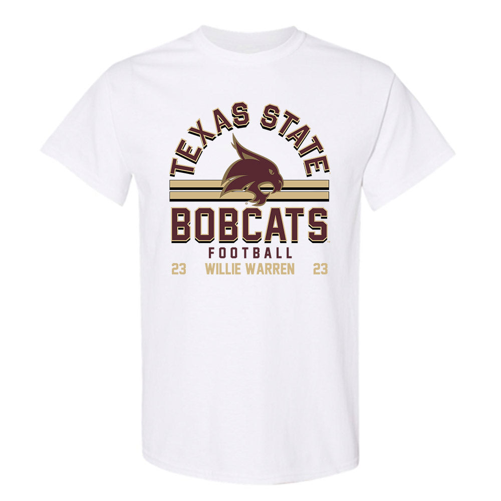 Texas State - NCAA Football : Willie Warren - Classic Fashion Shersey T-Shirt-0