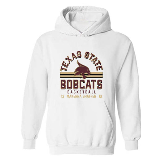 Texas State - NCAA Women's Basketball : Makenna Shaffer - Classic Fashion Shersey Hooded Sweatshirt-0