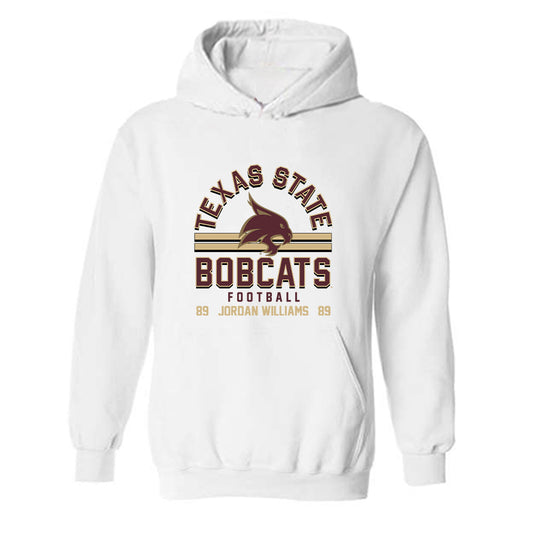 Texas State - NCAA Football : Jordan Williams - Classic Fashion Shersey Hooded Sweatshirt-0
