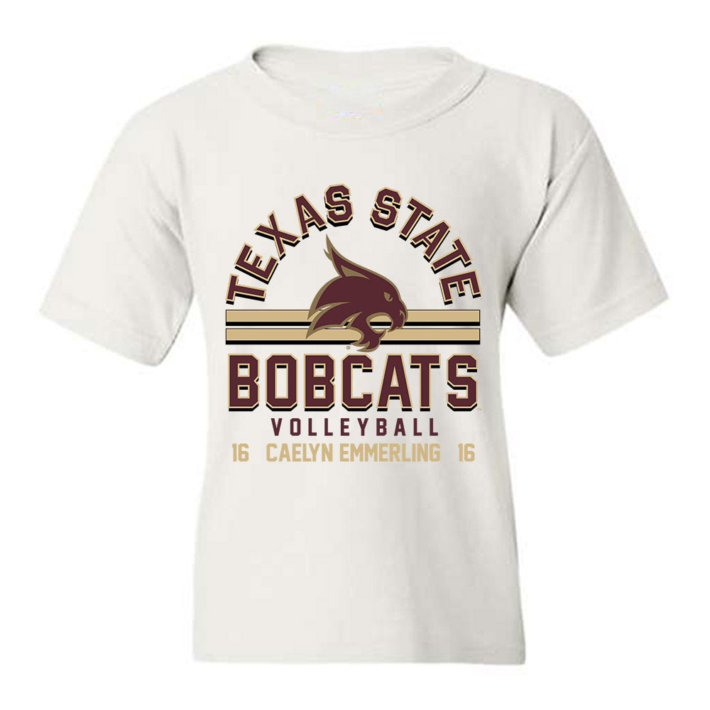 Texas State - NCAA Women's Volleyball : caelyn emmerling - Classic Fashion Shersey Youth T-Shirt-0
