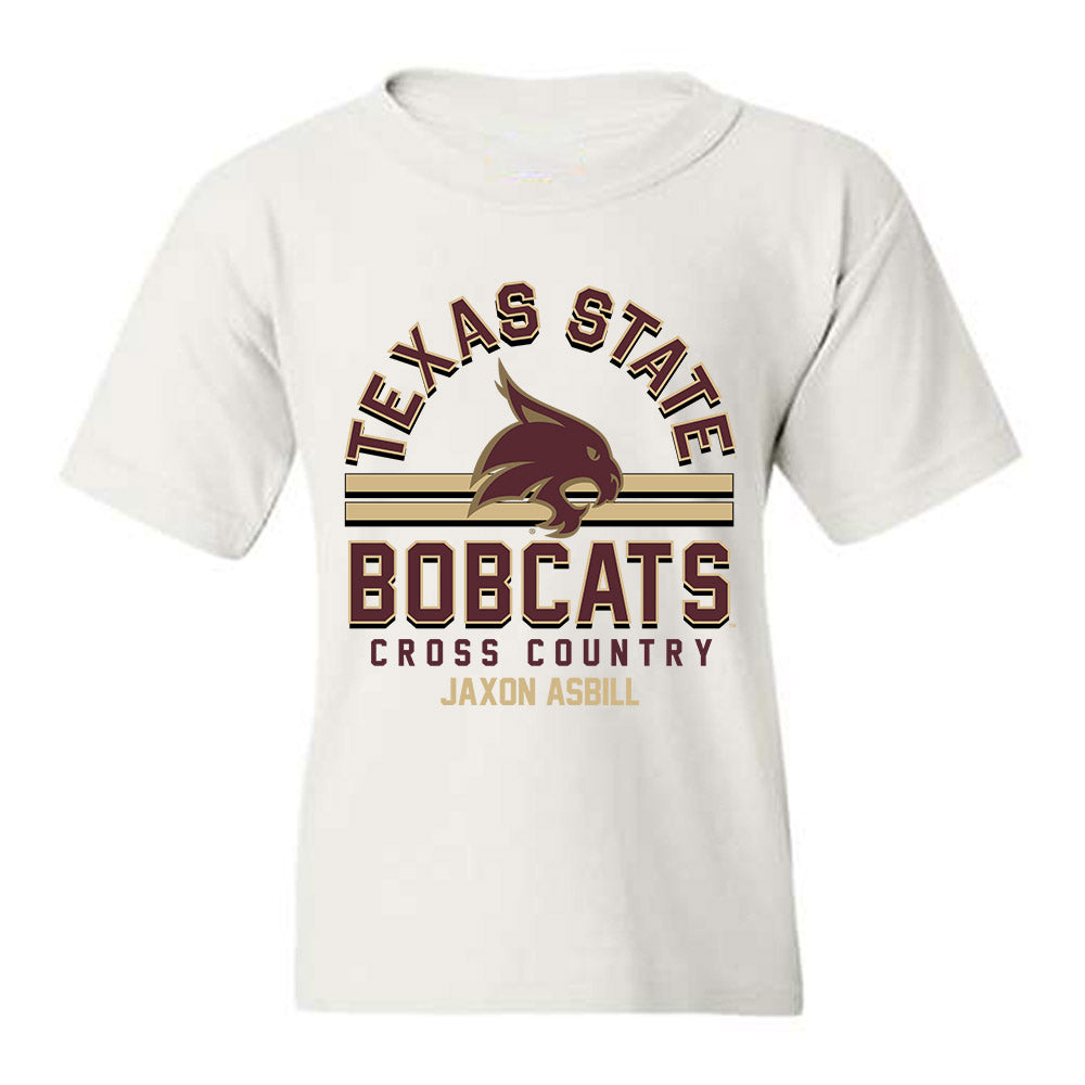Texas State - NCAA Men's Cross Country : Jaxon Asbill - Classic Fashion Shersey Youth T-Shirt-0