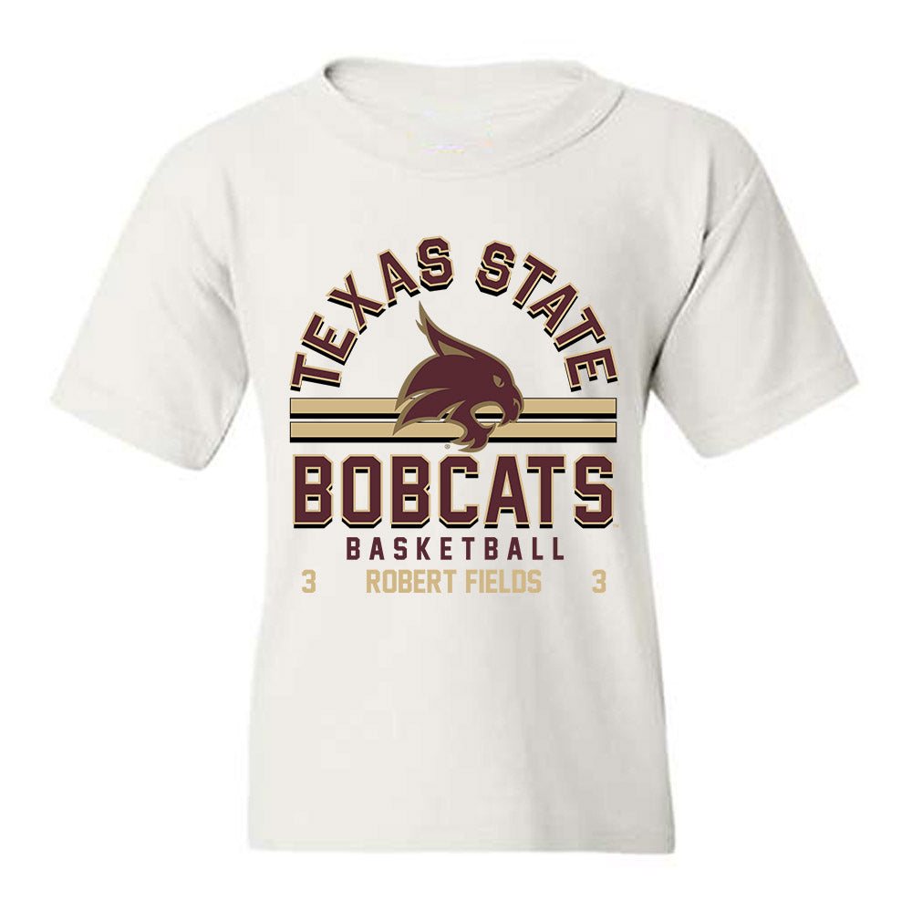 Texas State - NCAA Men's Basketball : Robert Fields - Classic Fashion Shersey Youth T-Shirt-0