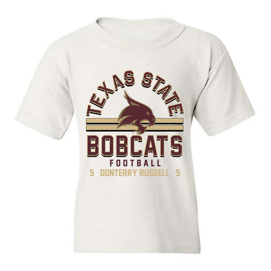 Texas State - NCAA Football : Donterry Russell - Classic Fashion Shersey Youth T-Shirt-0