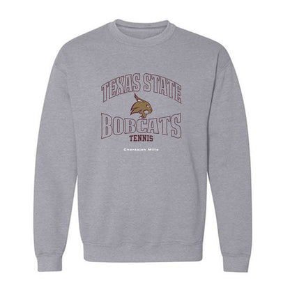 Texas State - NCAA Women's Tennis : Chantajah Mills - Crewneck Sweatshirt-1