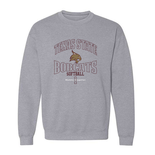 Texas State - NCAA Softball : Maddie Kingslien - Crewneck Sweatshirt-0